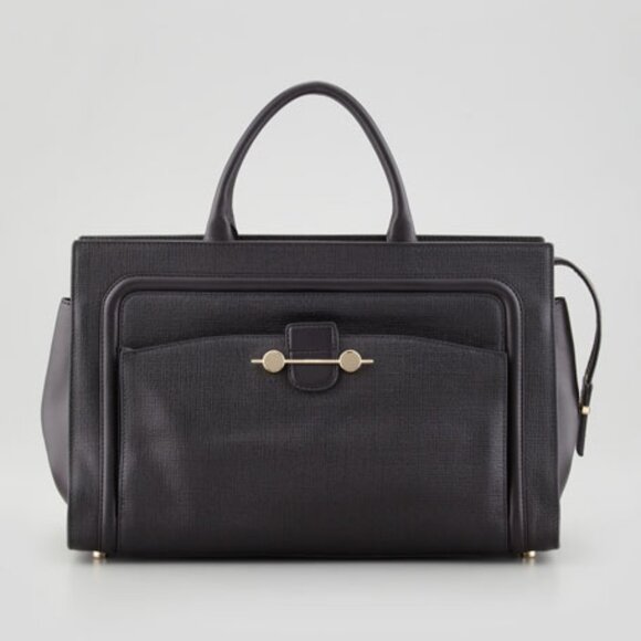 Jason Wu - Daphne 2 East/West Leather Tote Bag Top Handle Satchel | 9.5Hx15W - Picture 1 of 14
